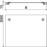 OBO Lid with twist lock for cable tray and cable ladder 100x3000 Steel strip-galvanized – 6052096