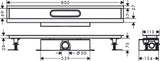 HANSGROHE HG Complete set uBox universal for standard installation 800mm for DR FS - 56024180