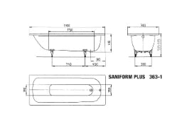 KALDEWEI Kaldewei Saniform Plus Bathtub white 170x70cm – 111800010001