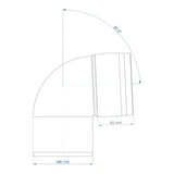 POLOPLAST PO Bend POLO-KAL XS DN 110/87 Degrees – 102144