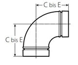 VICTAULIC Type E490 Elbow 90° Long Radius ST100 168.3mm 304L 2mm Wall Thickness - FE4900060ZZXG4A