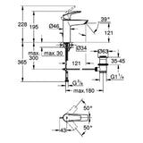 GROHE Grohe EH-WT-Batterie Eurosmart 23322_3 M-Size Zugstangen-Ablaufgarnitur chrom   – 23 322 003