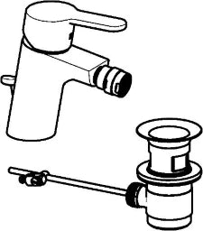 HANSA Hansa Primo Bidet Single-Lever Mixer with Pop-Up Waste, chrome – 4943 3203
