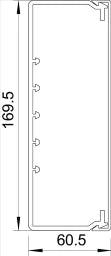 OBO Wall and Ceiling Trunking with Base Perforation 60x170x2000 Polyvinyl chloride pure white RAL – 6191258