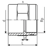 GEORG FISCHER GF Transition Coupling PP-H d 32x1" IT – 727910208