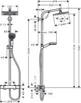 HANSGROHE HG Crometta E 240 EcoSmart Showerpipe chrome – 27281000