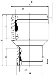 ALIAXIS Frialen Electrofusion Reducing Coupler MR OEVGW-certified for Water PN16 OD 40x 32 – 615388