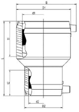 ALIAXIS Frialen Electrofusion Reducing Coupler MR OEVGW-certified for Water PN16 OD 40x 32 – 615388