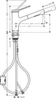 HANSGROHE HG Kitchen Mixer 150 Zesis M33 Pull-out Spray 2jet Chrome – 74800000