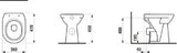 LAUFEN Laufen Pro Floor-standing WC, washdown, seat height incl. seat 48 cm, 6-litre, white – H8259550000001