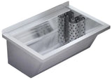 KWC AUSTRIA KWC Sirius Laundry Trough 750x354x500mm Drain on Right, Seamless Chrome Steel – 2030045758