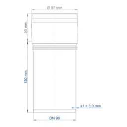 POLOPLAST PO Socket Pipe POLO-KAL XS DN 90/150 – 102070