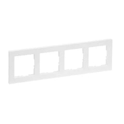 LEGRAND SEANO+ 4-fach Rahmen in der Farbausführu ng Ultraweiss  – 765184