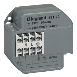 LEGRAND UP-Fernschalter, elektronisch, 230V, 1S/ 10A, Nulldurchgangsschaltung, 49x46x26mm  – 049120