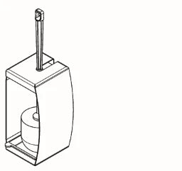 KWC AUSTRIA KWC Stratos WC-Bürstenhalter 110x397x110mm, Aufputz, CNS, seidenmatt  – 3600008876