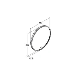 DANSANI Dansani YOU Frame Mirror Moon Dm.75 cm Black Light Control – S827-028