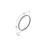DANSANI Dansani YOU Frame Mirror Moon Dm.75 cm Black Light Control – S827-028