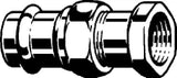 VIEGA Viega Union with SC-Contur Sanpress 2262 flat-sealing in 22mm x Rp3/4 Sibr – 125 318
