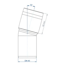 POLOPLAST PO Bend POLO-KAL XS DN 40/15 Degrees – 102110