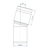 POLOPLAST PO Bend POLO-KAL XS DN 40/15 Degrees – 102110