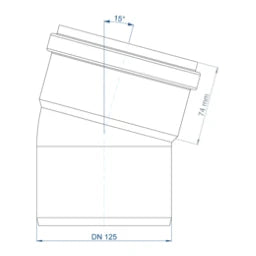 POLOPLAST PO Bogen POLO-KAL NG DN 125/15Grad   – 02150