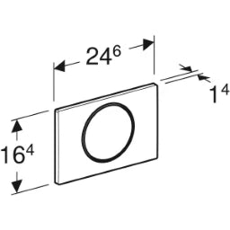 GEBERIT GE Sigma10 Actuator Plate, Brushed Stainless Steel, Round - 115.758.SN.5