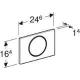 GEBERIT GE Sigma10 Actuator Plate, Brushed Stainless Steel, Round - 115.758.SN.5