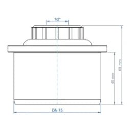 POLOPLAST PO Condensate Transition with Spigot End POLO-KAL DN 75 / 1/2" – 03713
