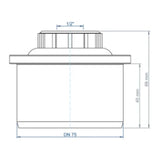 POLOPLAST PO Condensate Transition with Spigot End POLO-KAL DN 75 / 1/2" – 03713