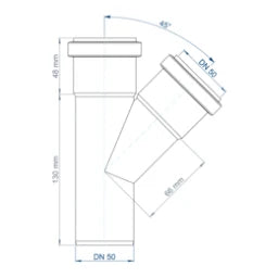 POLOPLAST PO Branch POLO-KAL NG DN 50/50/45Degree – 02215