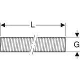 GEBERIT GE Threaded Pipe G1/2, Length 200cm – 362.852.26.1