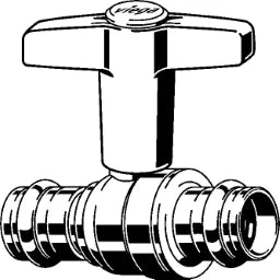 VIEGA Viega Kugelhahn mit SC Easytop 2275 in 35mm Siliziumbronze   – 746 414
