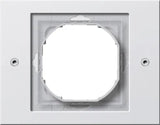 GIRA Frame 1-gang TX44 (Flush-mounted IP44) pure white glossy – 021166