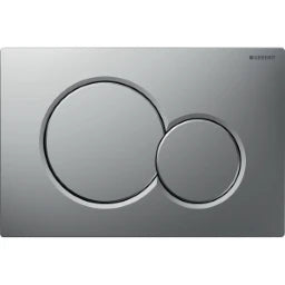 GEBERIT GE Betaetigungsplatte Sigma01, 2-Mengen mattchrom-lackiert/glanzchrom, round   – 115.770.JQ.5