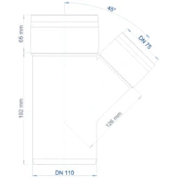 POLOPLAST PO Branch POLO-KAL XS DN 110/75/45Degree – 102227