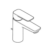 KLUDI Kludi Pure&Style Single-Lever Basin Mixer 100 DN15 with Pop-Up Waste – 402900575