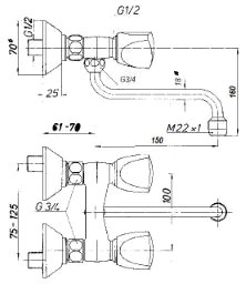SCHMIEDL GS Spültischbatterie 1/2" mit Perla Düse Atmos Glasklar   – GS1423P
