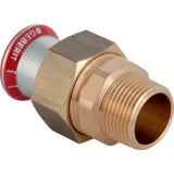 GEBERIT GE Mapress Carbon Steel Transition Fitting, flat sealing, d15mm x R1/2, galvanized – 25330