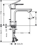 HANSGROHE HG Einhebel-Waschtischmischer Rebris E 110 CoolStart o.Zugstange MSW  – 72560670