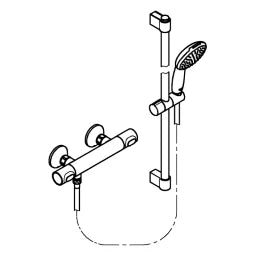 GROHE Grohe THM Shower Mixer Grohtherm 500 34796_1 with shower set 600mm chrome – 34 796 001