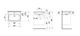 LAUFEN Laufen Lua washbasin with base cabinet 81008.3 600x460 1 tap hole with overflow white - H8100830001041