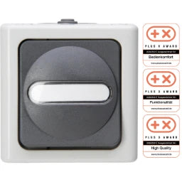KOPP Universal Switch (Off/Two-Way), Two-Way), Colour: grey – 560656006