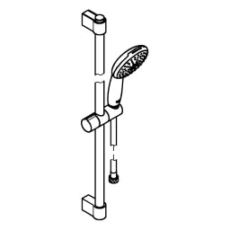 GROHE Grohe Tempesta 110 Shower Rail Set 600mm 2 Sprays chrome – 27 598 003