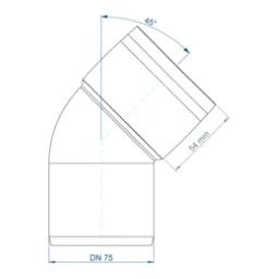 POLOPLAST PO Bend POLO-KAL XS DN 75/45Degrees – 102132