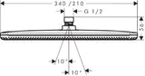HANSGROHE HG Overhead Shower Raindance Alive Q 210/340 1jet BBR – 24530140
