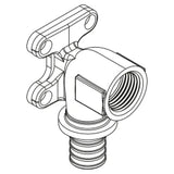 REHAU REHAU Wall Bracket RAUTITAN RX+ 16 - Rp 1/2 with square wall plate - 14563671001