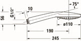 DURAVIT Duravit Hand shower 3-jet D110 MinusFlow chrome – UV0652015010