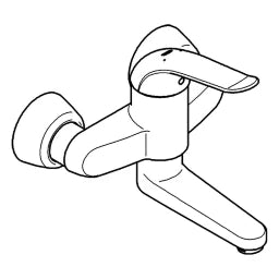 GROHE Grohe Euroeco Spezial Wandbatterie Ausladung 196mm chrom   – 32 767 000