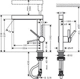 HANSGROHE HG Finoris Basin Mixer 230 Pull-out Spray 2jet chrome – 76063000