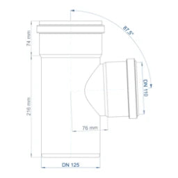 POLOPLAST PO Branch POLO-KAL NG DN 125/110/87Degrees – 02238